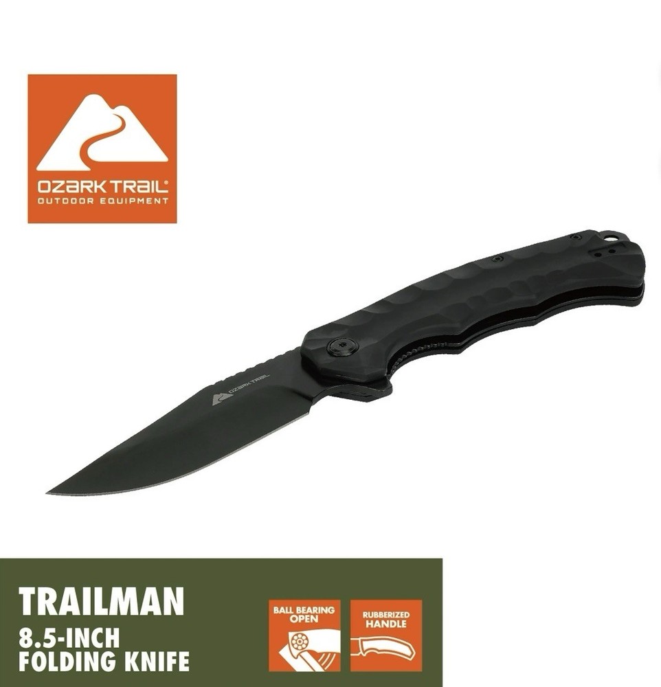 Ozark Trail Trailman 8.5 inch Folding Knife Black