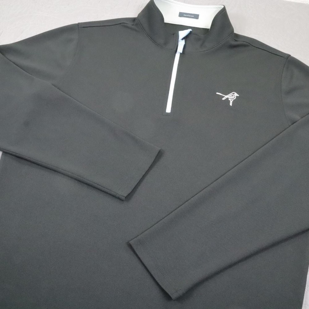 Turtleson 1/4 Zip Pullover Mens Medium Gray Golf Long Sleeve Mock Performance