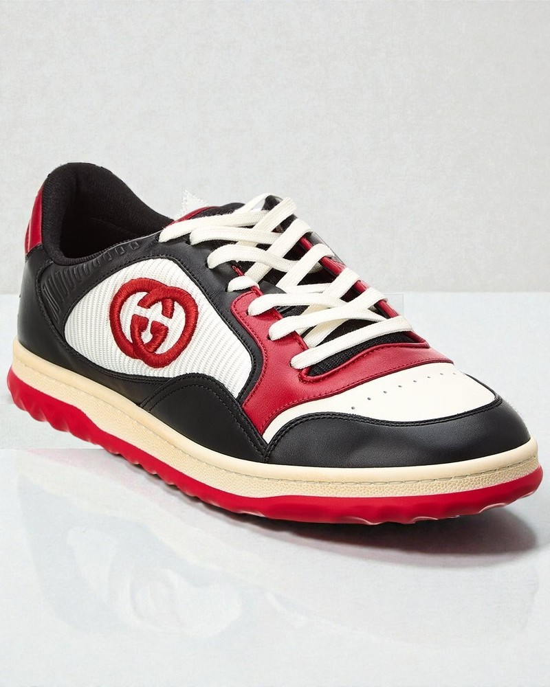 Authentic NIB Gucci MAC80 Sneakers Black Red White US10 UK9.5