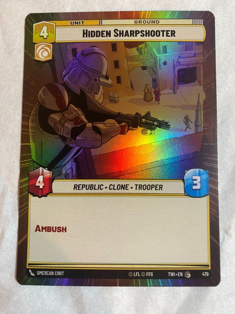 STAR WARS UNLIMITED TCG ToR HIDDEN SHARPSHOOTER HYPERSPACE Foil Card NM