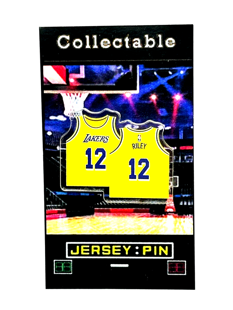 Los Angeles Lakers Pat Riley jersey lapel pin-RETRO Collectable-FREE SHIP