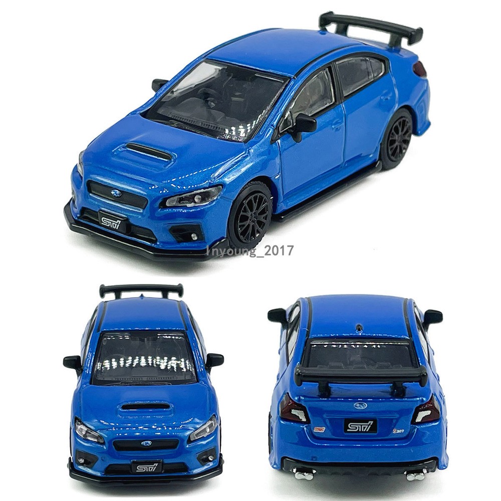 1:64 Subaru WRX STI S207 Model Car Diecast Toy Cars Sedan Metal Vehicle Blue