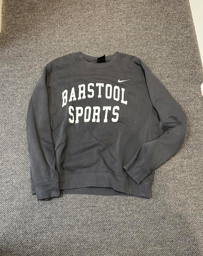 Nike Barstool Crewneck Sweatshirt - Black/White Size Medium