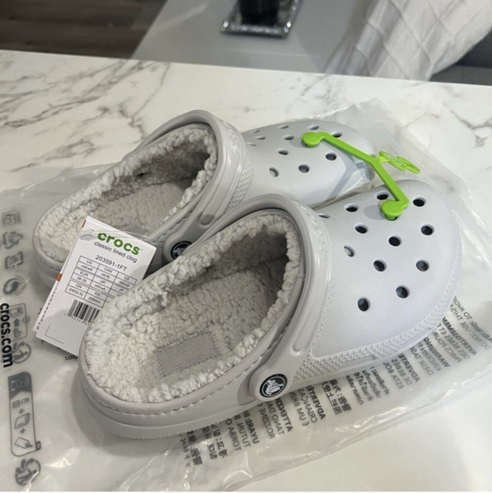 Brand New W/Tags Fuzzy Crocs Classic W9/M7 | Atomosphere