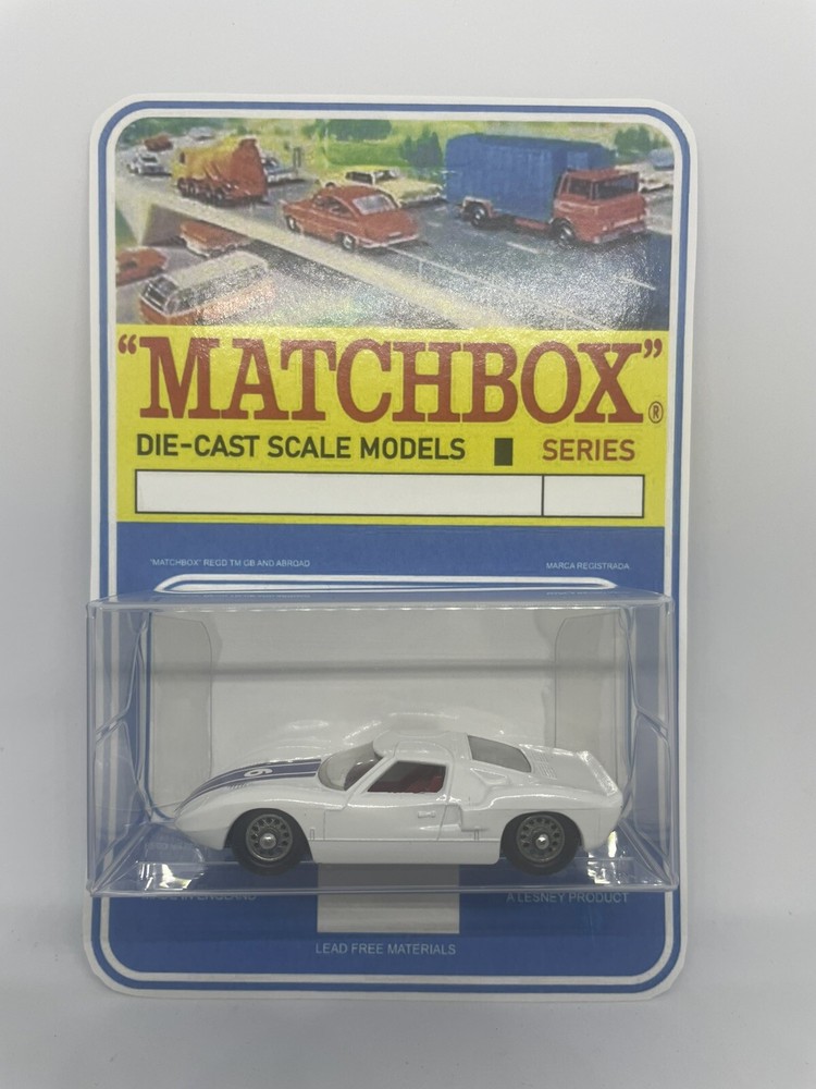 Lesney Matchbox 41 Custom GT 40 Spoke Wheels Custom Blister Pack.