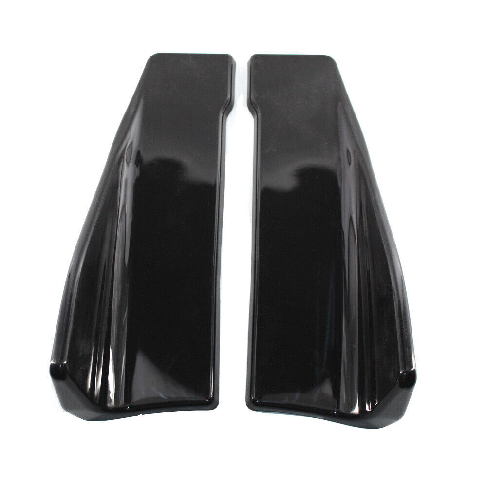 Pair of Rear Gloss Black Bumper Corner Lip Side Scratch Protector Strap Guard