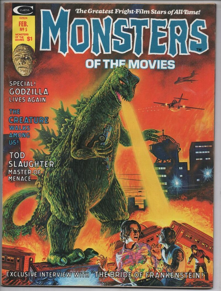 MONSTERS of the MOVIES Magazine #5 NM- 1975 Godzilla Frankenstein Film Collectible