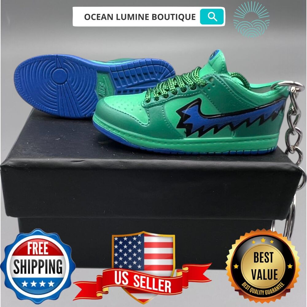SB DUNK 3D Mini Sneaker Keychain, Jordan Sneaker Collectible, Box Options