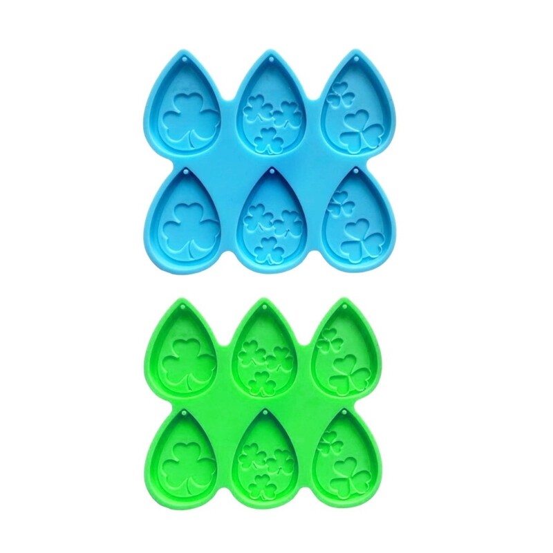 Resin Clover Mold DIY Silicone Jewelry Keychain Pendant Necklace Craft