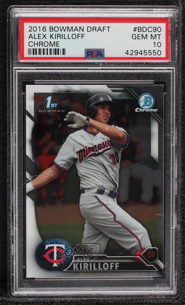 2016 Bowman Draft Chrome Draft Picks Alex Kirilloff #BDC-90 PSA 10 GEM MT
