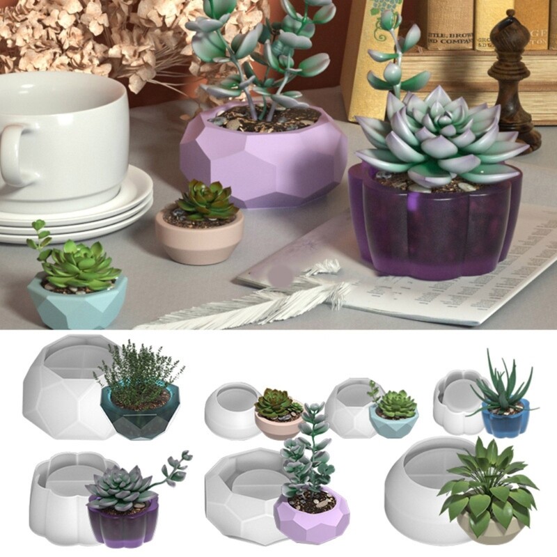 Flower Shape Candlestick Silicone Mold Epoxy Resin Mold DIY Storage Box Tool