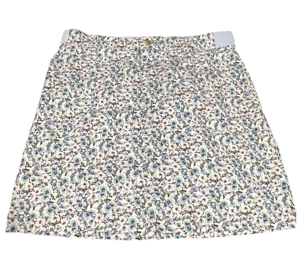 Women's Lee 12M Regular Fit Mid Rise Floral Print Stretch Skort NWT