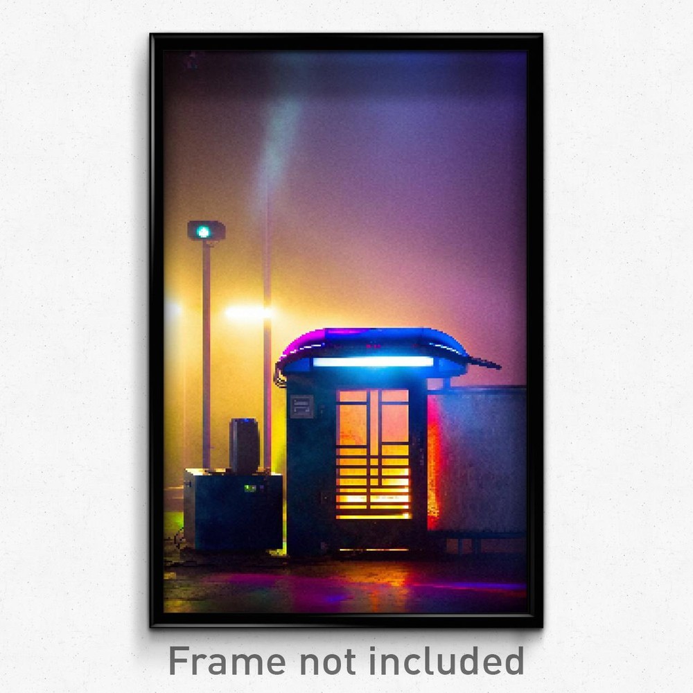 Pixel Art Poster - Electric Dugout (8 Bit Psychedelic Trippy Video Game Print)