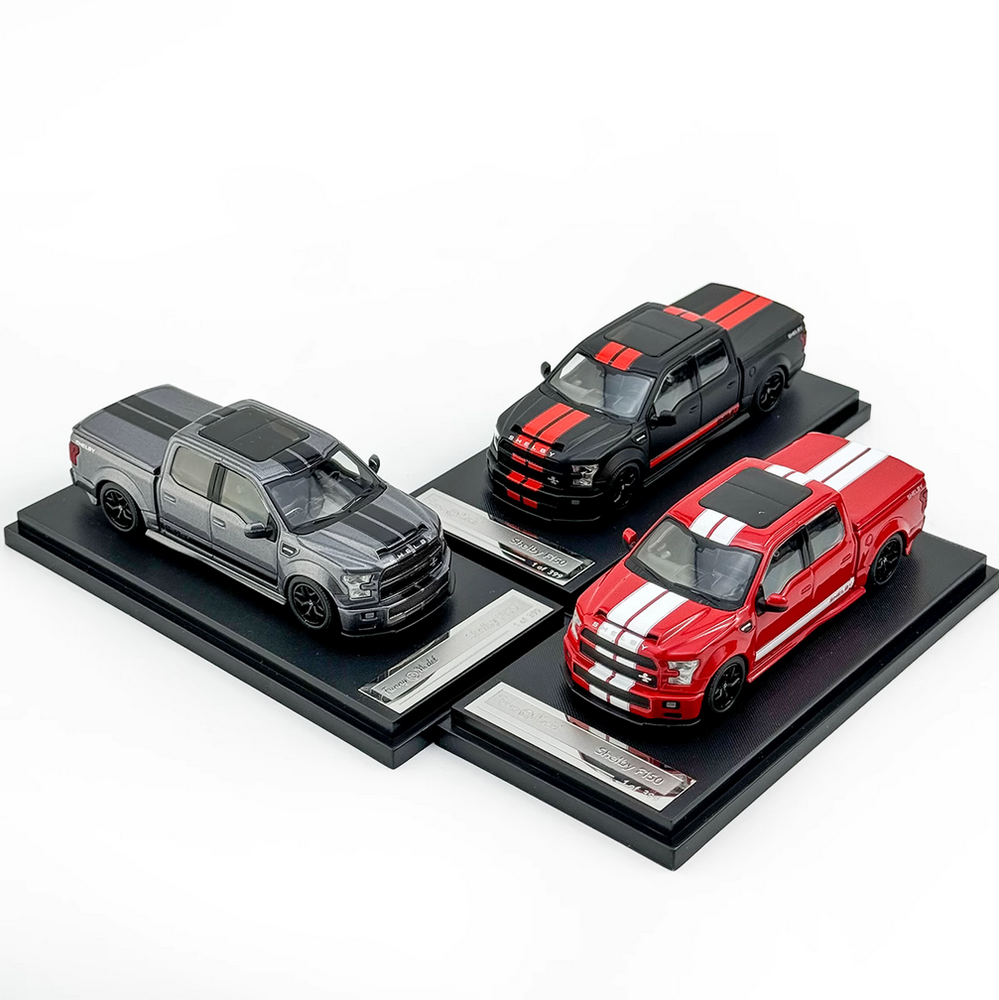 Funny Model 1:64 Ford F150 pickup truck shelby modified low slung alloy car mode