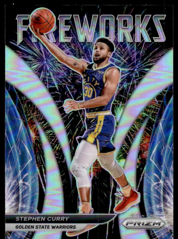 2021-22 Panini Prizm Fireworks Prizms Silver  Warriors Card #2 Stephen Curry