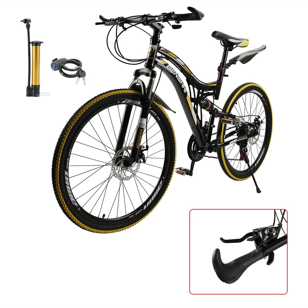 21-Speed 26-Inch Full Suspension Mountain Bike for Teens with Thumb Shifter