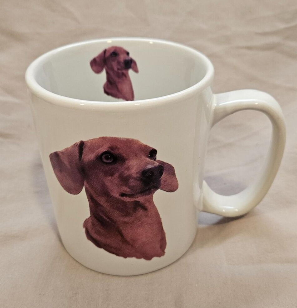 Dachshund Photo 16oz Ceramic Coffee Mug - Dachshund Description on back
