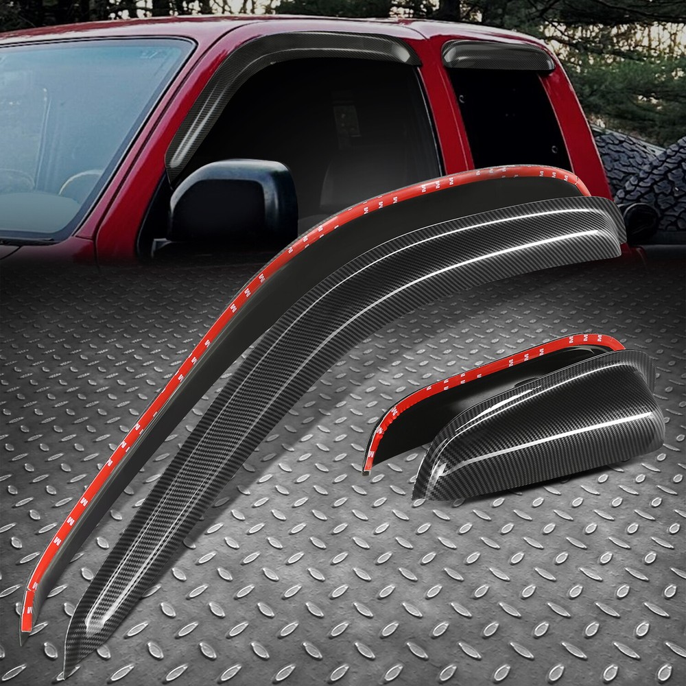 [Carbon Look] For 95-04 Toyota Tacoma Extended Cab Window Visors Rain Deflector
