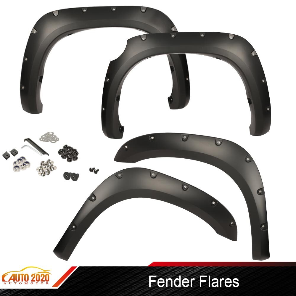 Fit For 07-13 Toyota Tundra Smooth Fender Flares Wheel Cover Pocket Bolt Rivet