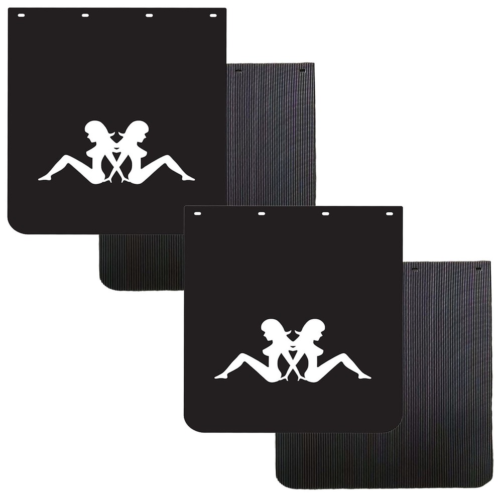 24x24 Heavy Duty Black Mud Flaps for Semi Trucks and Trailers 4PCS