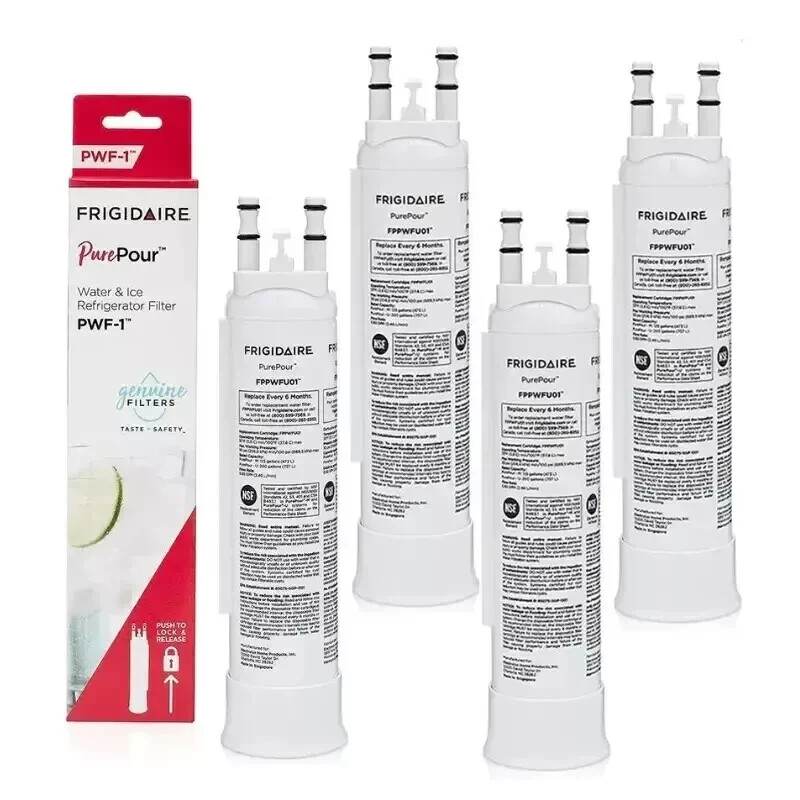 4 Pack Frigidaire PWF-1 FPPWFU01 Refrigerator Water & Ice Filters - New