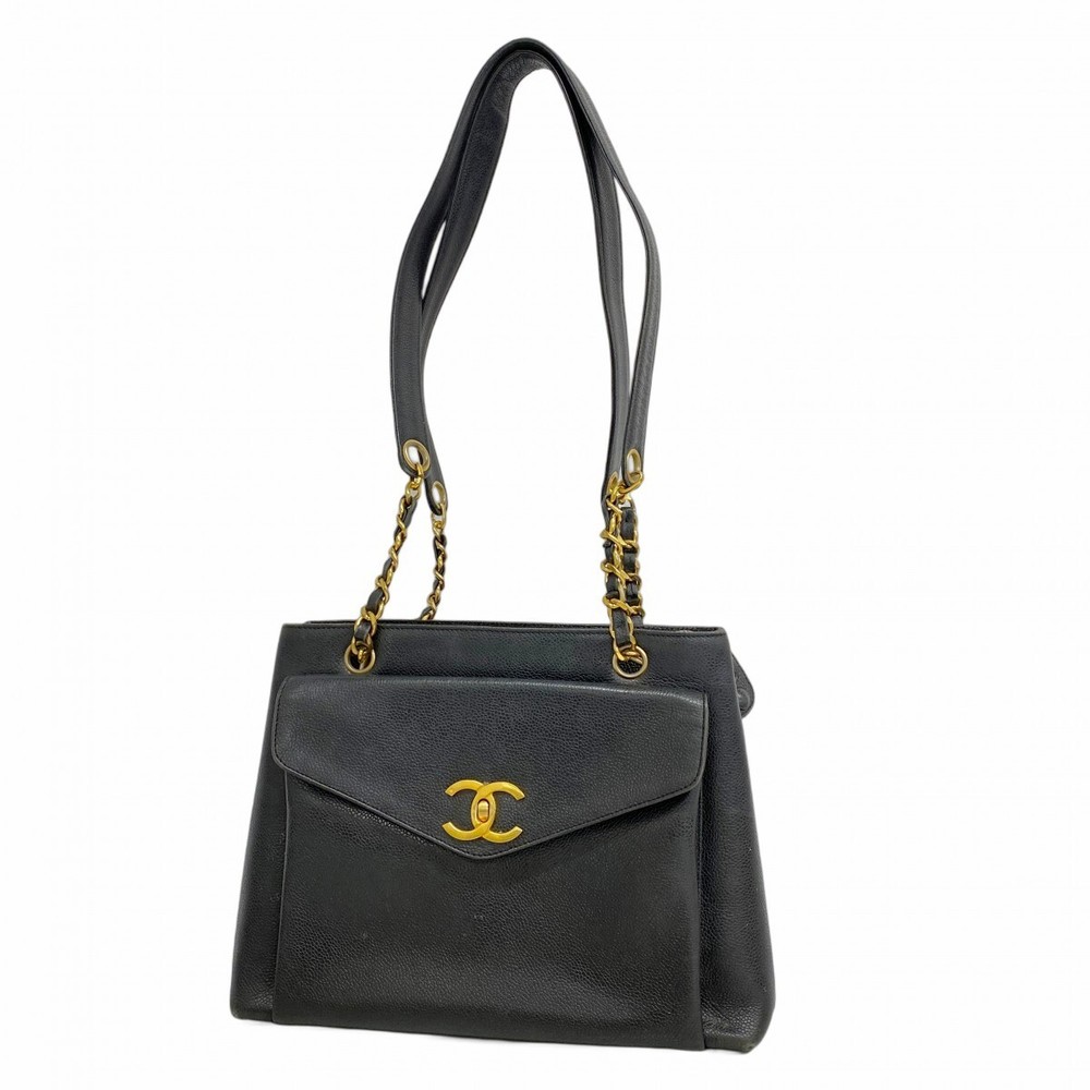 Chanel Classic Shoulder Bag 901199 in Black Caviar Leather