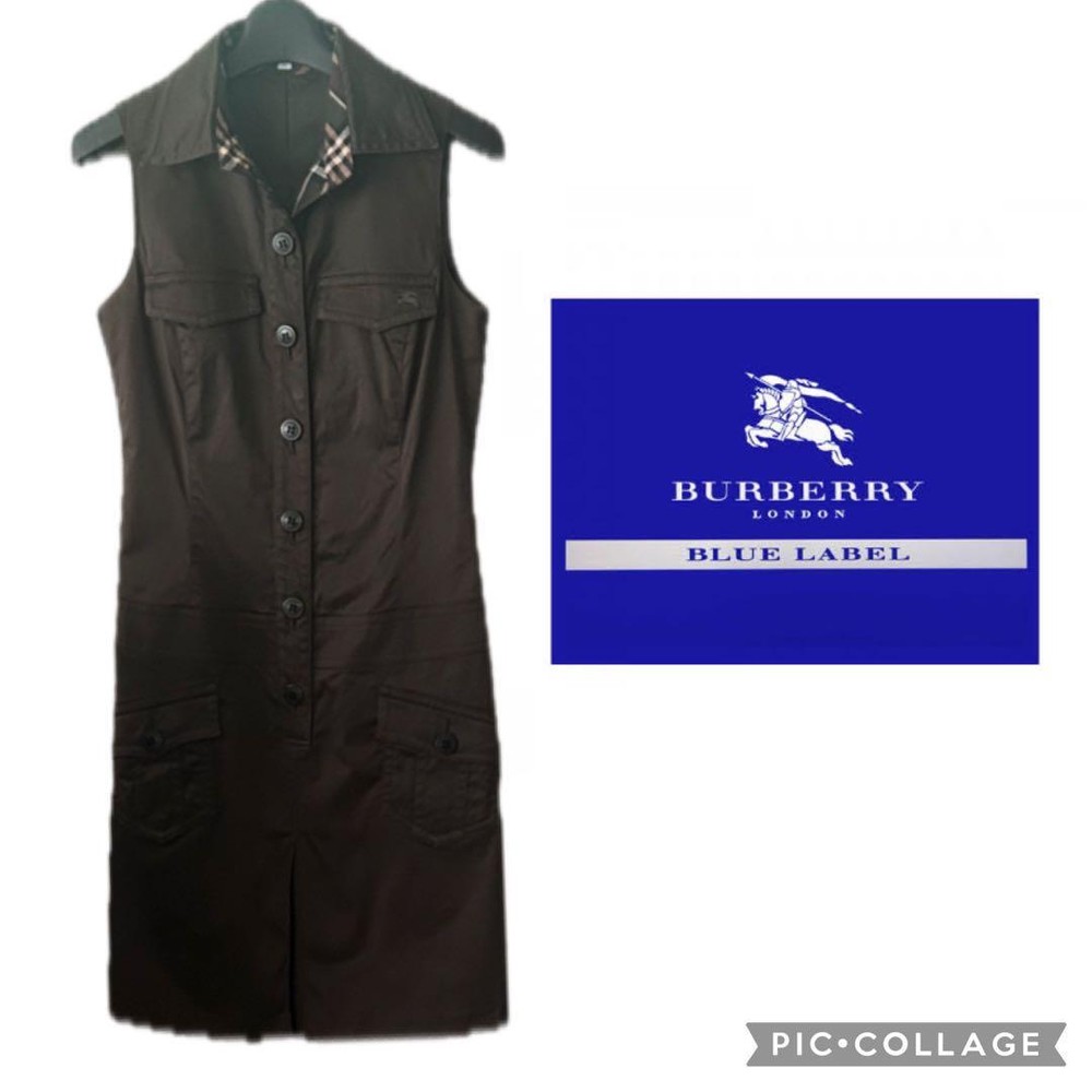 Burberry Sleeveless Shirt Dress Woman Fashion from Japan