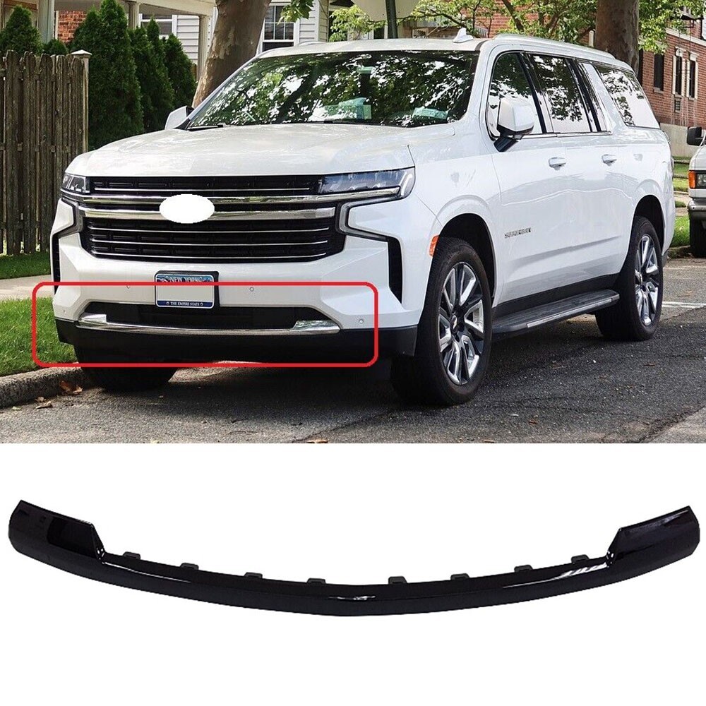 Fits 2021+ Chevrolet Tahoe Suburban Front Bumper Lower Valance Plate Skid Black