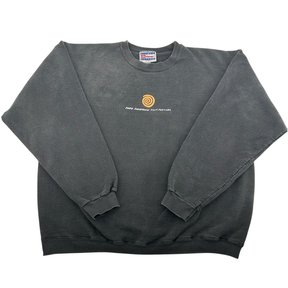 VTG Men's Black Hanes 2000 Sundance Film Festival Utah Crewneck Sweatshirt Sz M