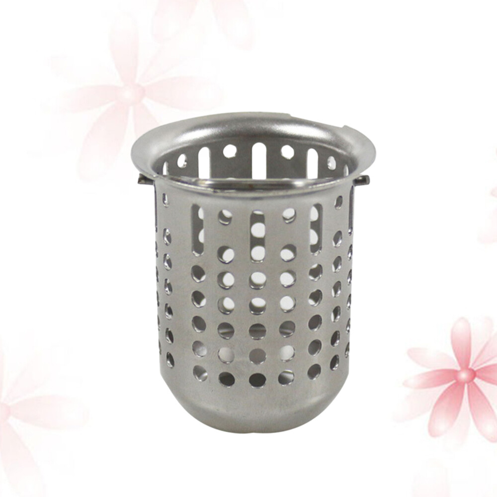 Kitchen Sink Drainer Small with Handles Cover Filtering Mesh Basket Sewer