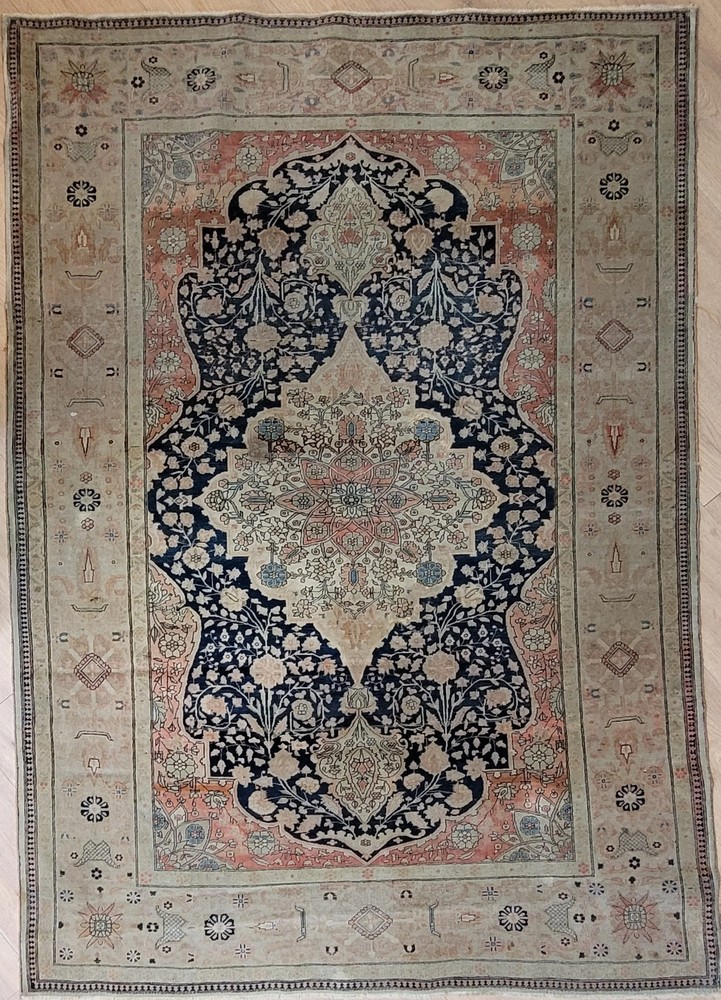 Keshan Rug Fine Floral Central Medallion 190x132cm