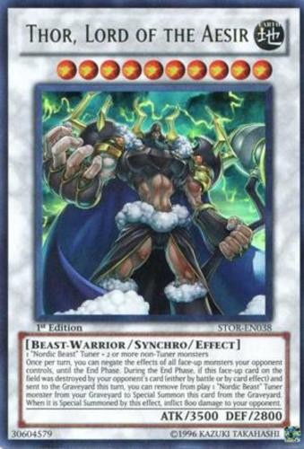 Thor Lord of the Aesir SP14-EN048 Starfoil Rare 1st Ed Mod Play