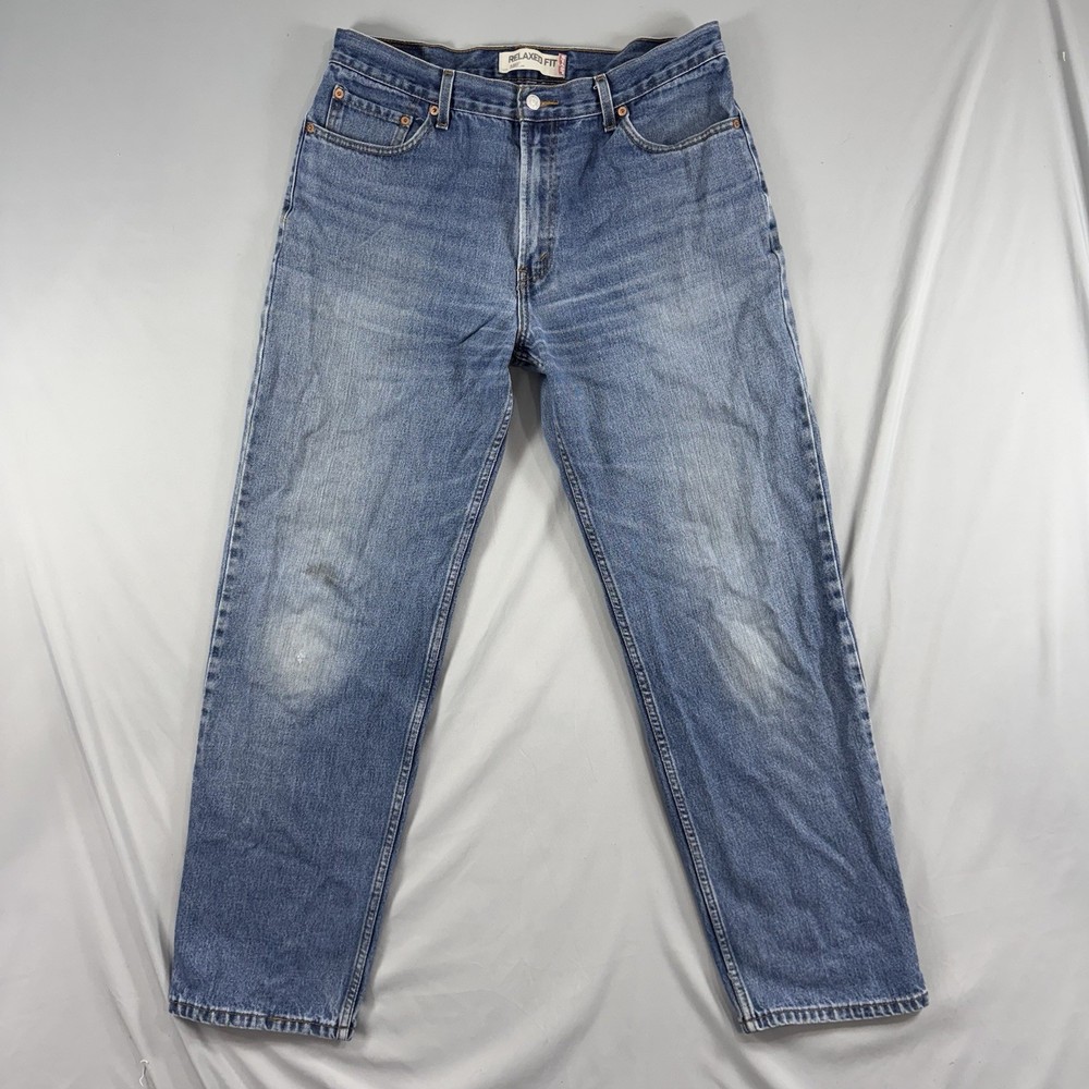 VTG Levis 550 Jeans Mens 36x34 Relaxed Tapered Mid Rise Medium Wash Y2K Denim
