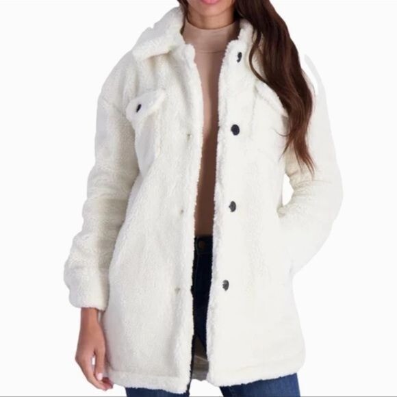 Lucky Brand Cozy Teddy Jacket - Soft Fleece Oversized Fit - Size Large