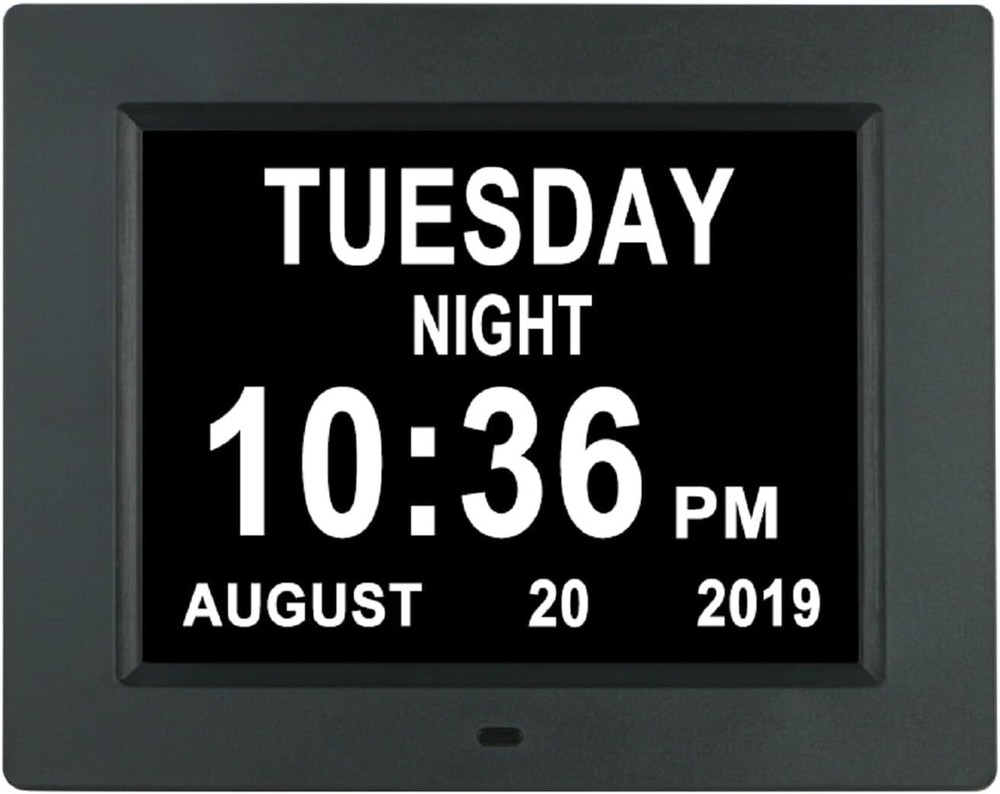 Digital Clock with Large Display Date Day 8 Alarms Extra Loud Alarm
