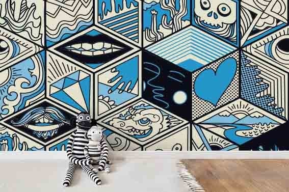 3D Graffiti Collage Wall Murals Wallpaper Murals Wall Sticker 2