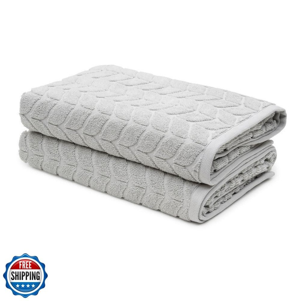 Turkish Cotton Ultra-Soft Plush Absorbent Quick Dry Bathroom Towel Set, Made