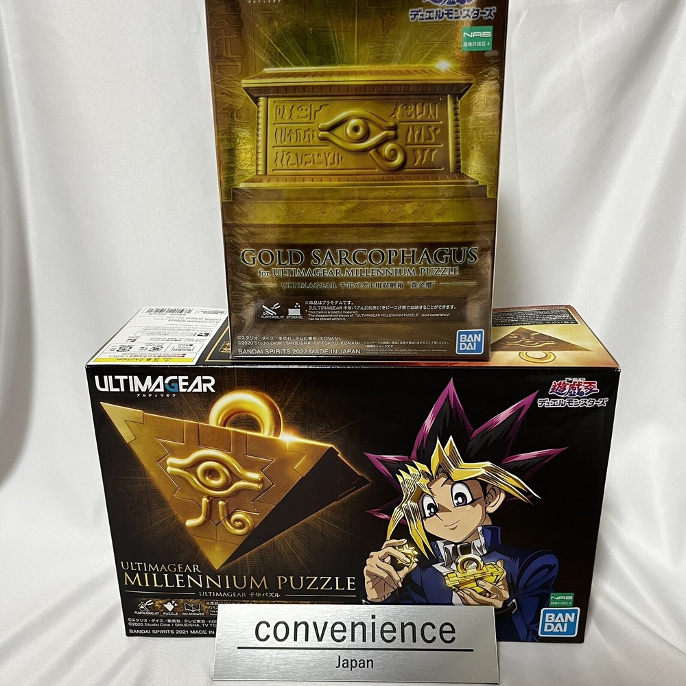 Yu-Gi-Oh Gold Ultimagear Millennium Puzzle Storage Box Model Kit with Puzzle Replica