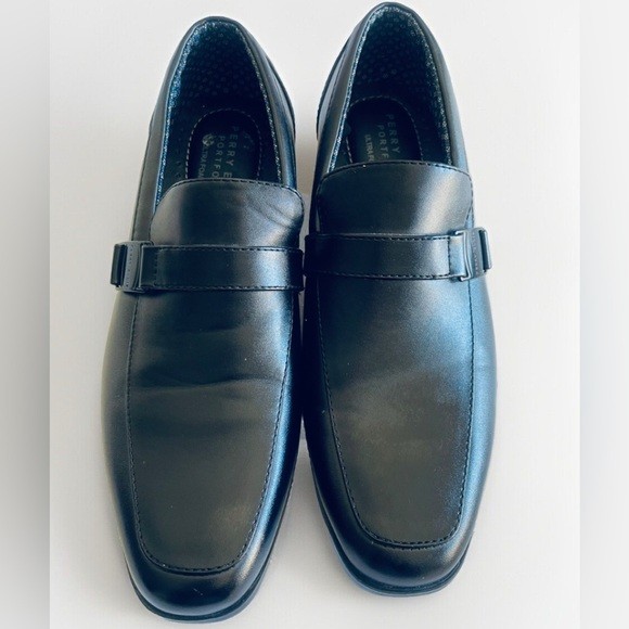 Perry Ellis Men’s Black Dress Shoes SZ 9 Portfolio Ultra Foam Slip On