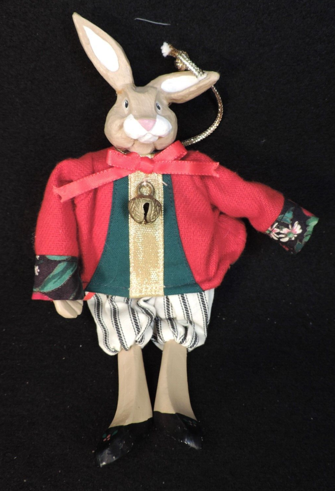 House of Hatten Soft Bunny Rabbit Christmas Ornament for Holiday Decor