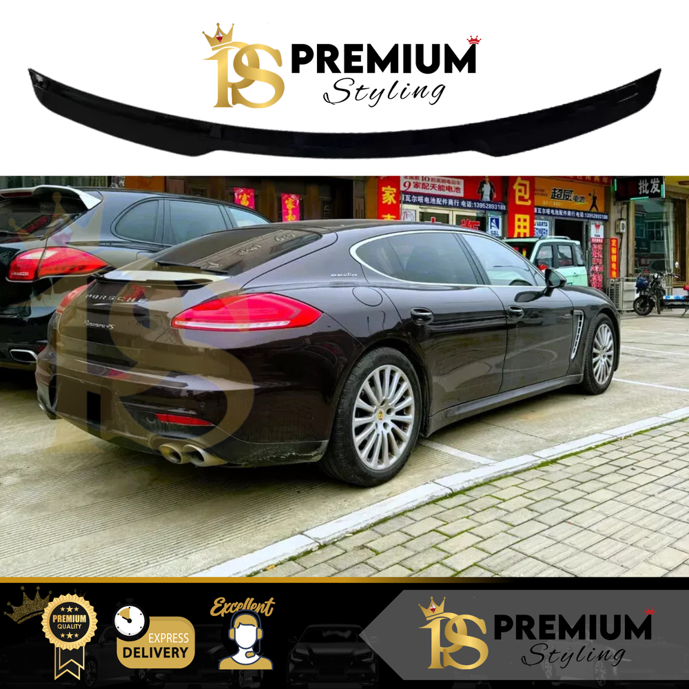 Porsche Panamera 970 Rear Boot Lip Spoiler Wing Body Kit 2013-2016 Gloss Black