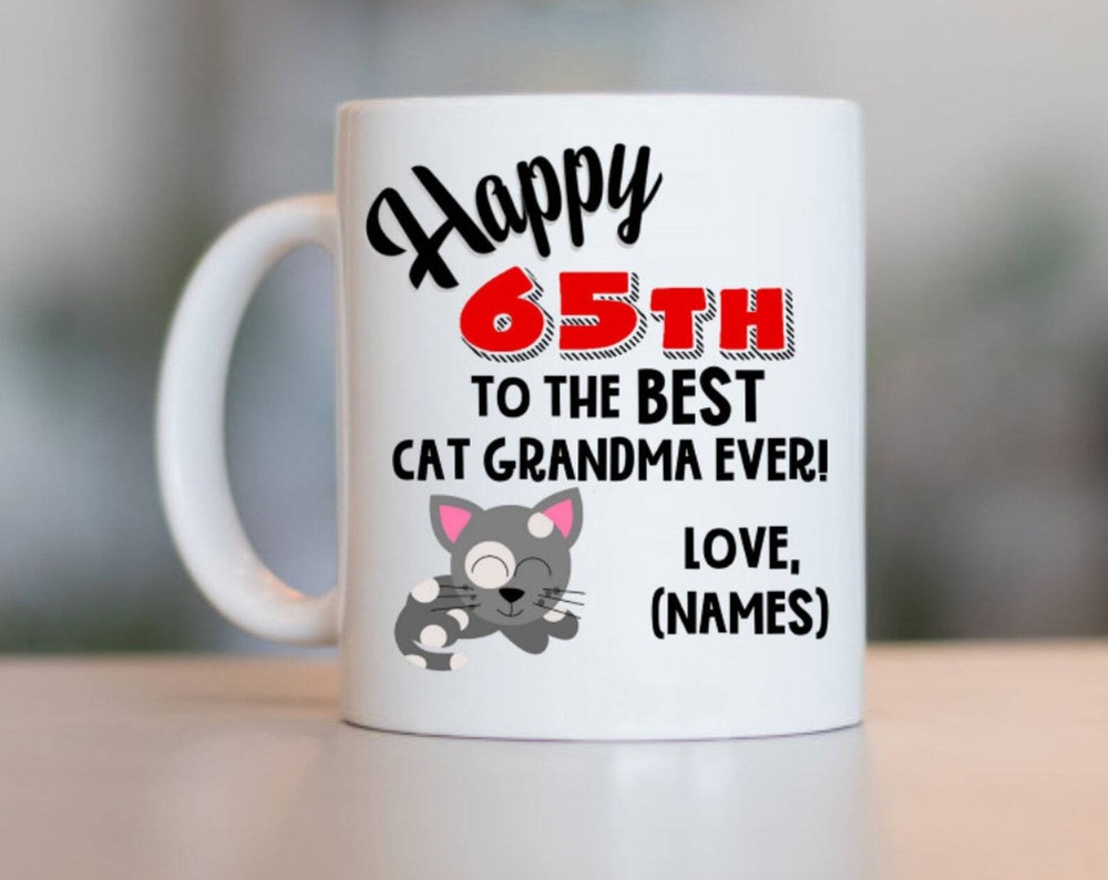 65th Cat Grandma Birthday Cat Grandma 65th Birthday 65th Birthday Gift For Cat
