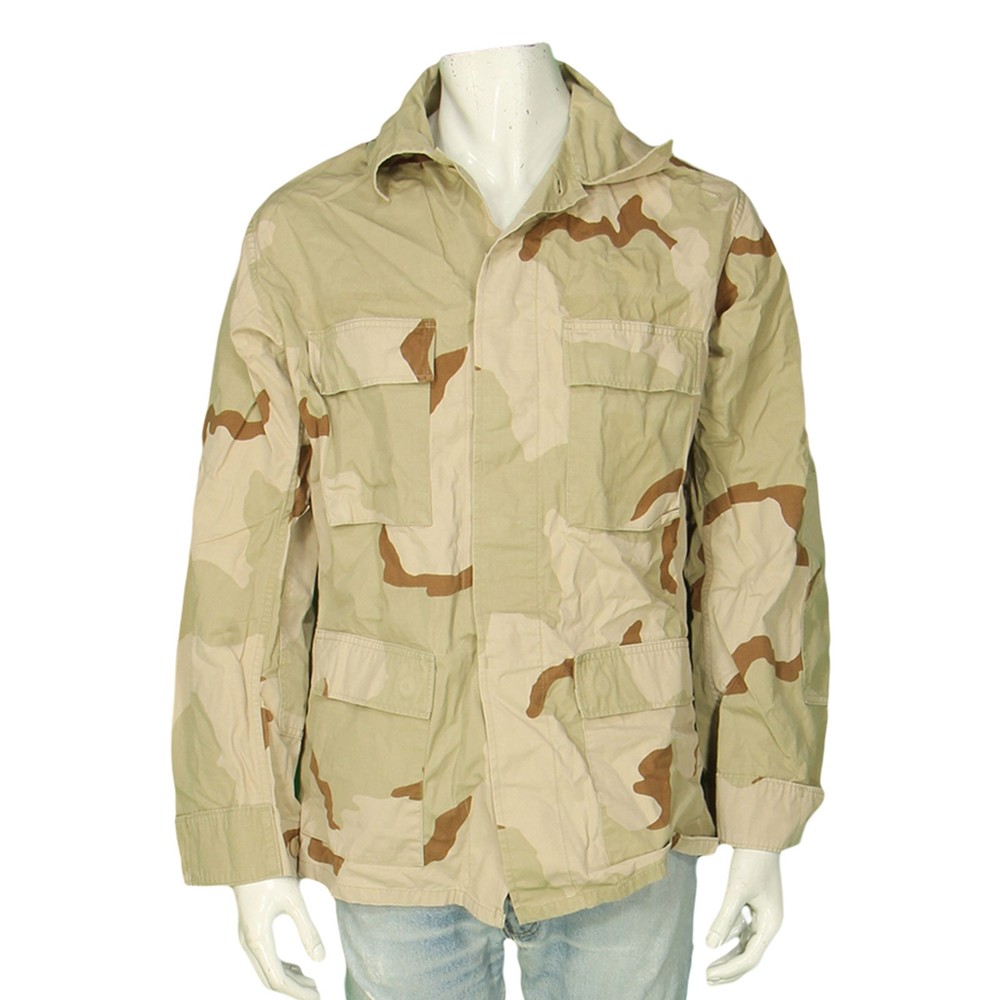 90s Vintage Army Military Desert Camouflage Camo Pattern Combat Coat Jacket M