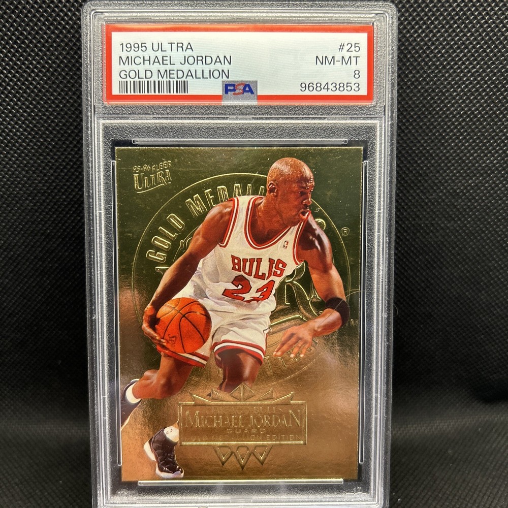 1995-96 Fleer Ultra Michael Jordan Gold Medallion #25 PSA 8 Bulls