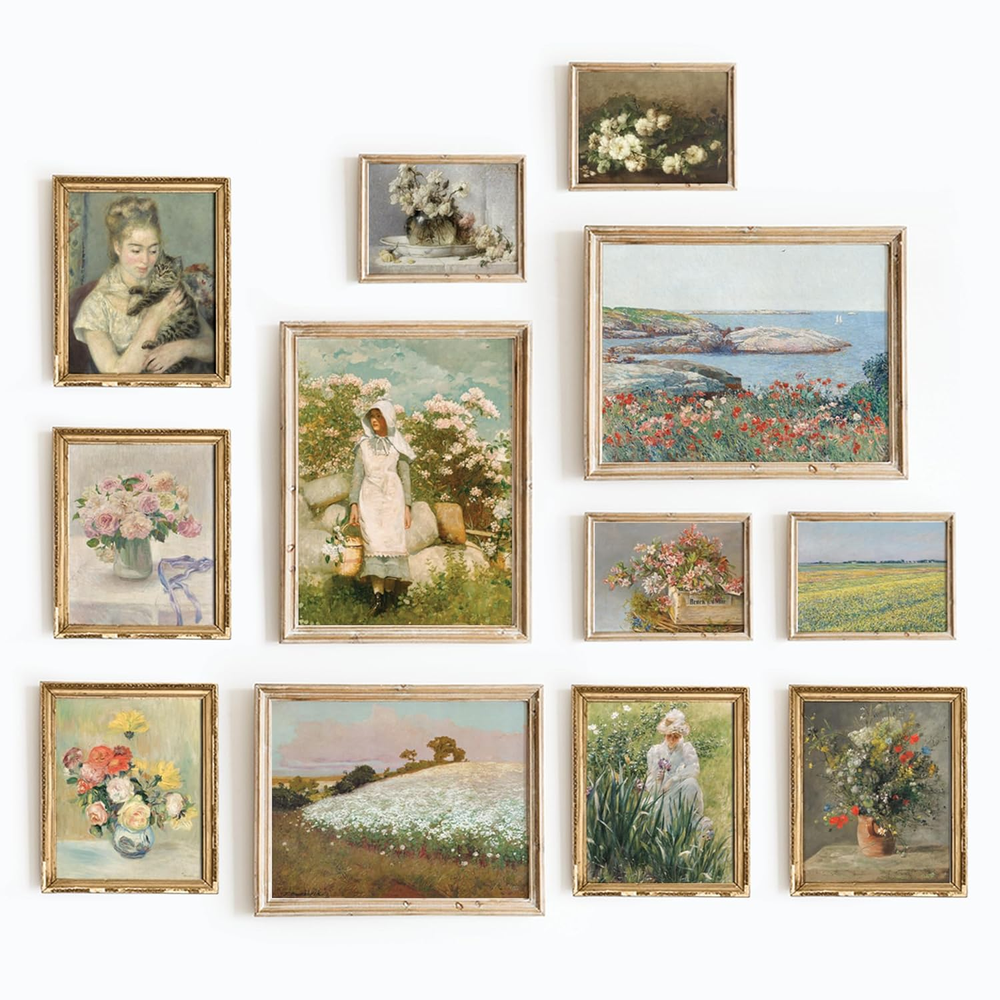 Set 12 Country Wall Art French Botanical Art Prints Vintage Wall Art Vintage