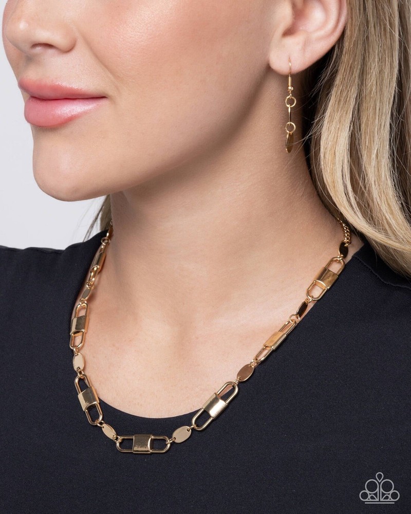 New Paparazzi Jewelry-Seamless Sunset Necklace-Gold
