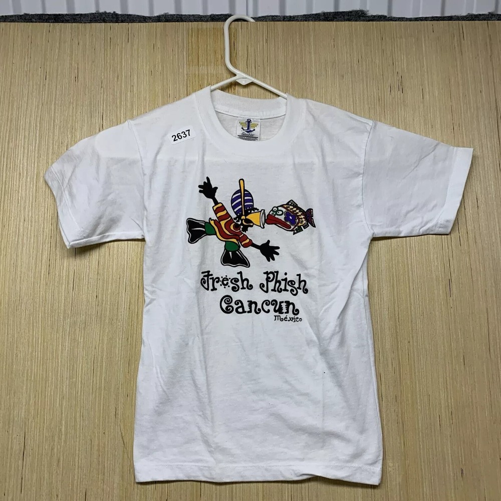 Vintage Cancun Mexico Shirt Adult Large White Short Sleeve Men’s Tourist 90s