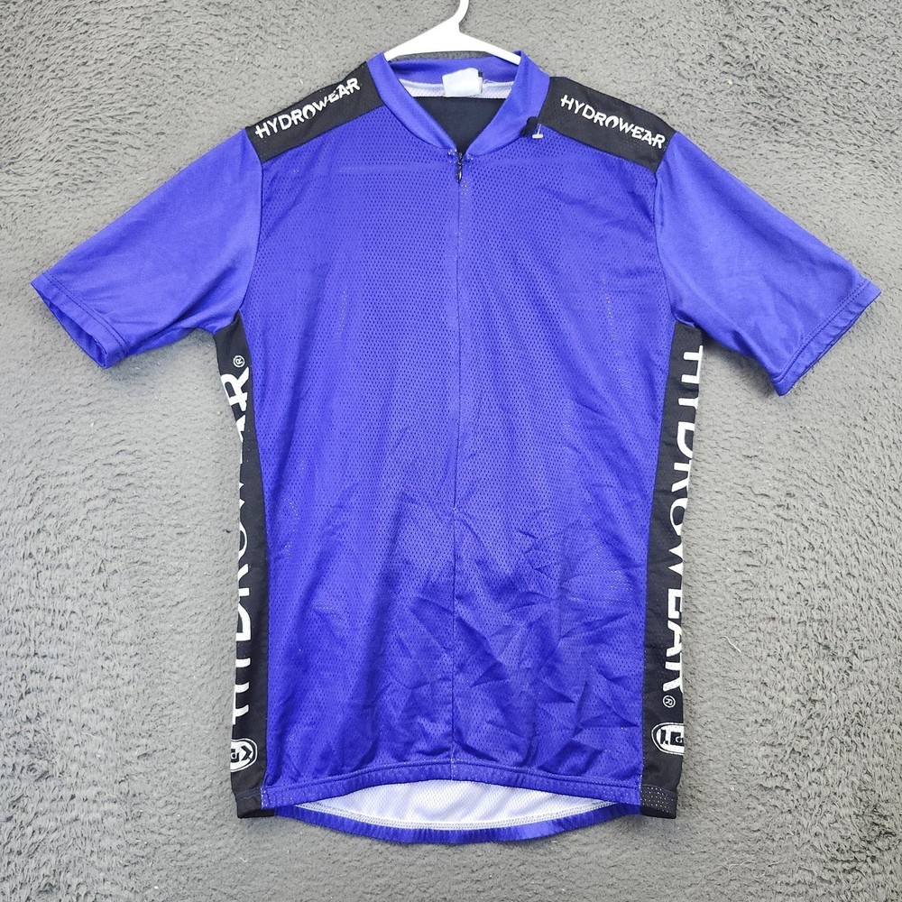 Louis Garneau Cycling Shirt Mens Large Purple Hydrowear Full Zip Bike Jersey