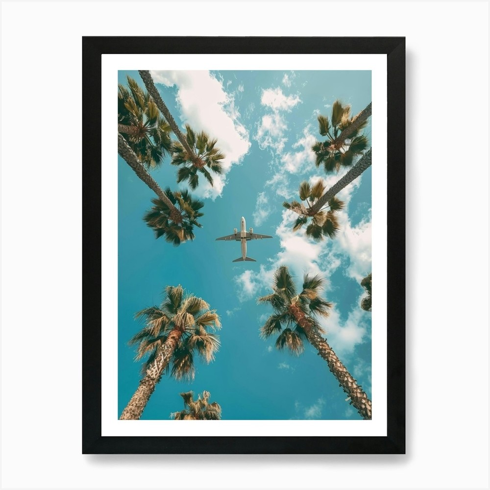 Palm Trees In The Sky 13 Art Print Framed Wall Art Poster Canvas Print Picture