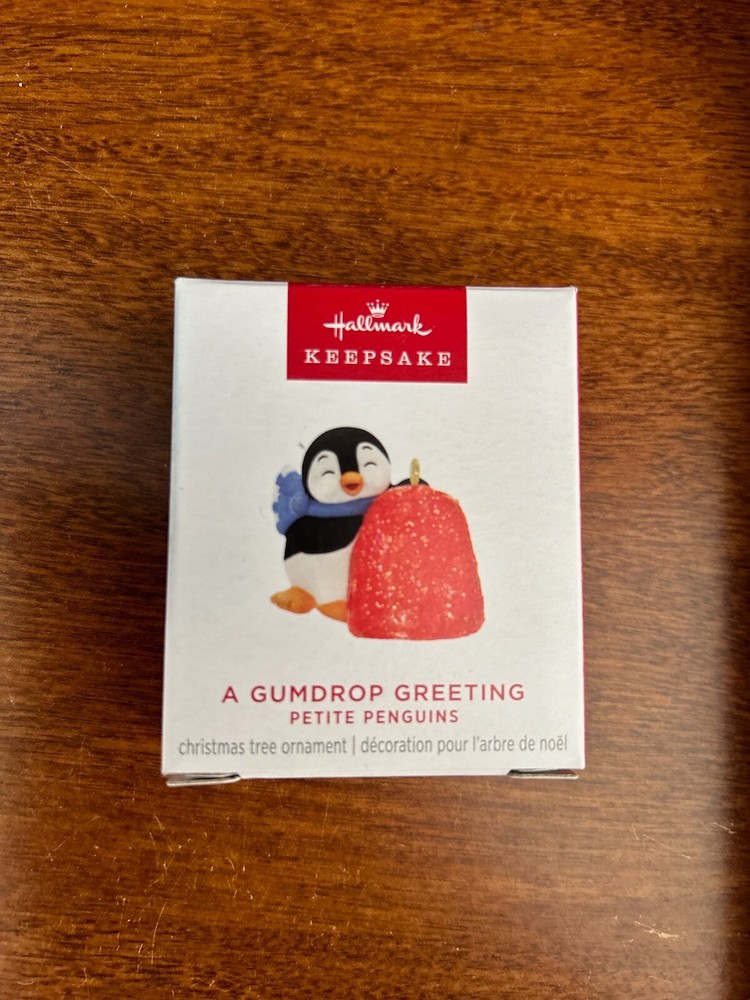 Hallmark 2024 A Gumdrop Greeting Miniature Petite Penguins Ornament New
